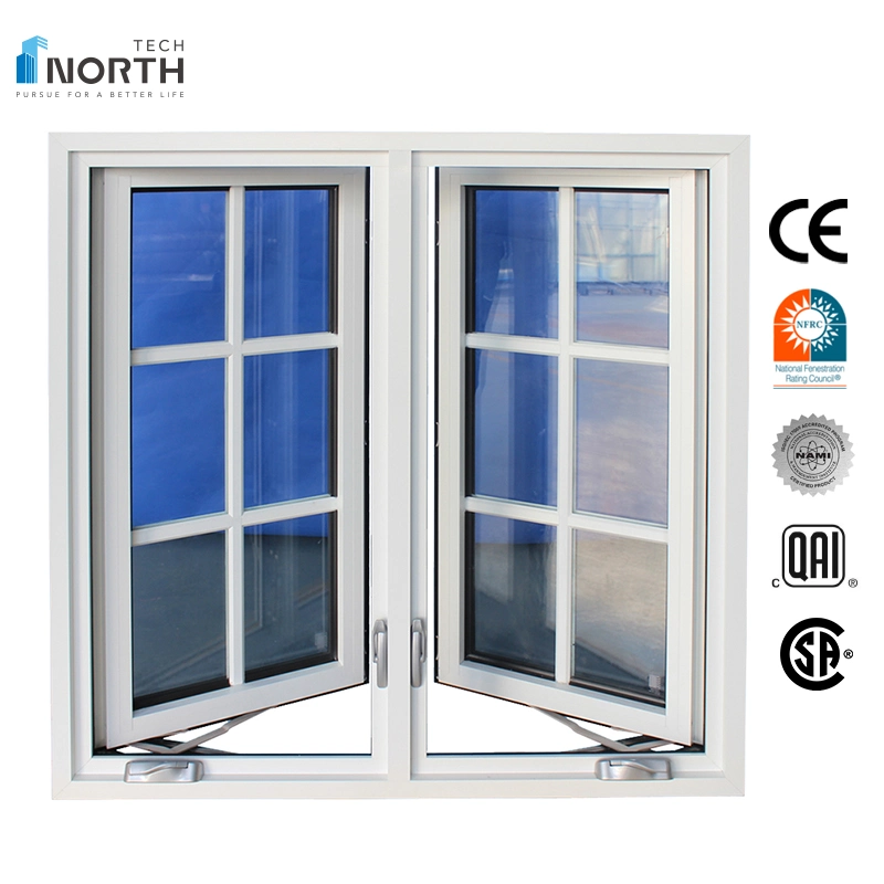 Northtech Aluminum Sliding Casement Windows with Water and Air Tightness Features with Nfrc CE Certificate