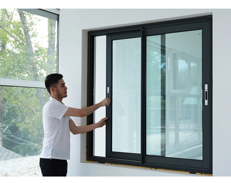 Factory Price Customized Windows and Doors New Design Double Glazed Glass Aluminium Aluminum Alloy Profile Metal Sliding Window