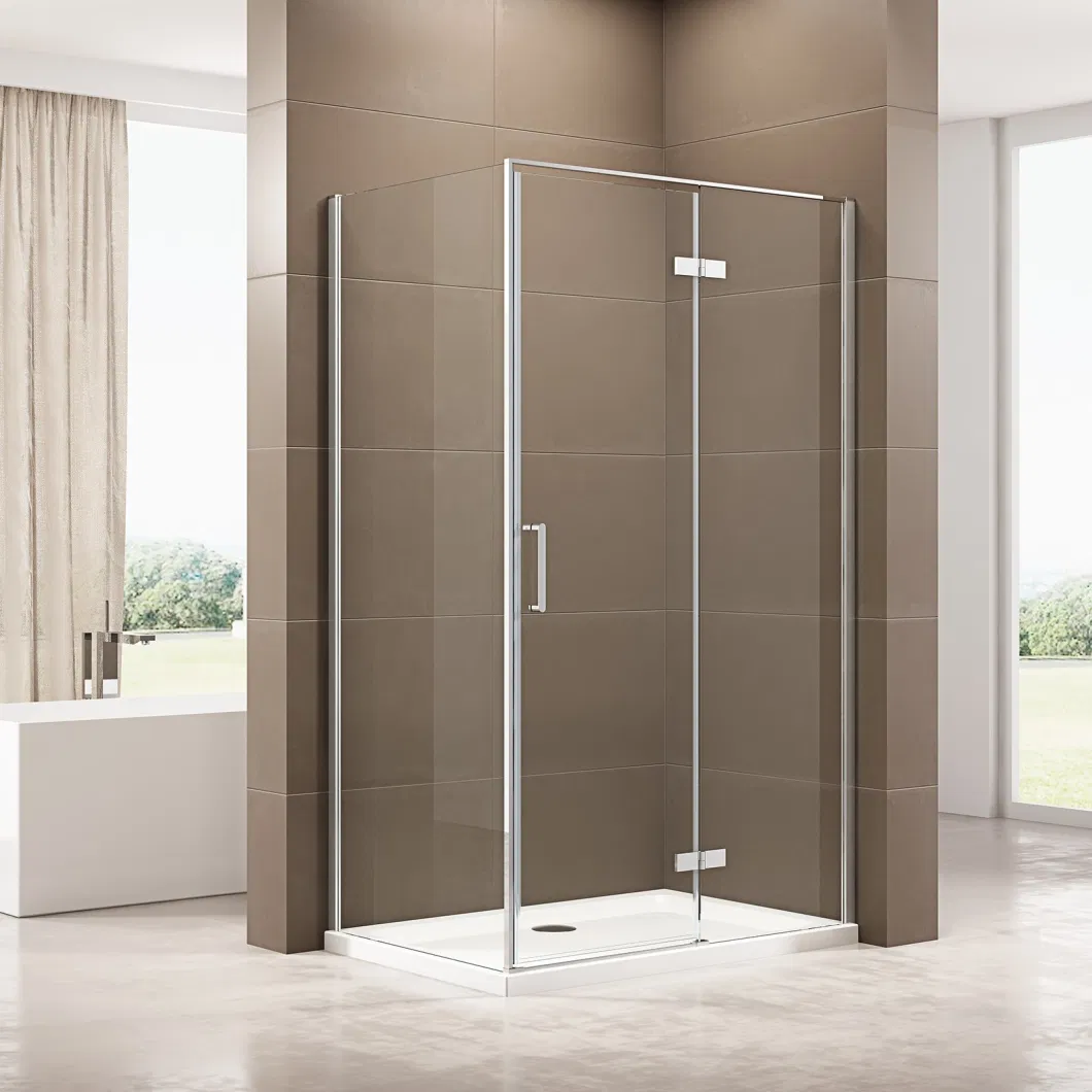 Black Aluminium Square Glass Shower Room Shower Enclosure Square Shower Glass Door