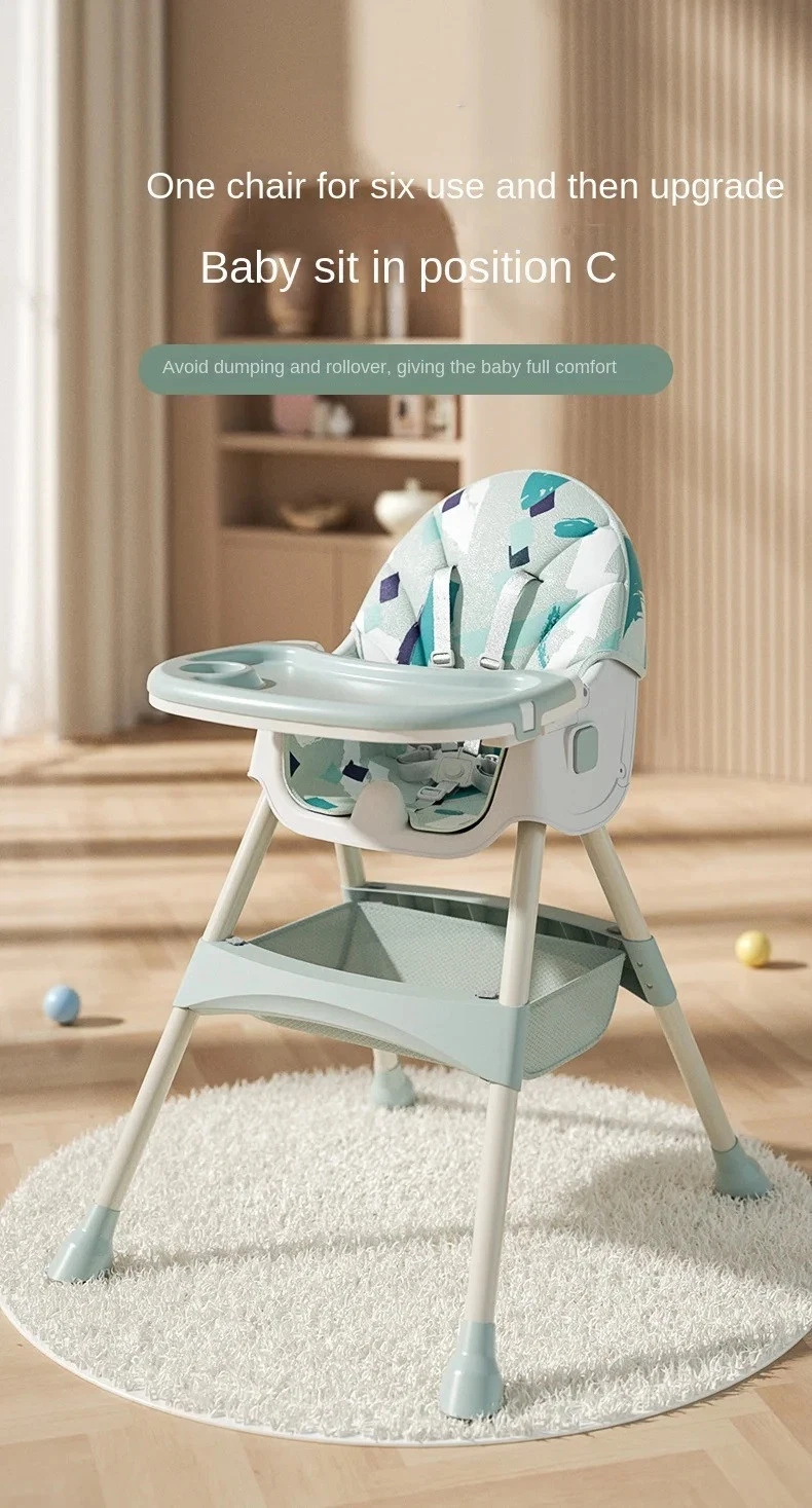 Latest Children Furniture with Rocker and Wheels Safety Child Feeding Dining Chair