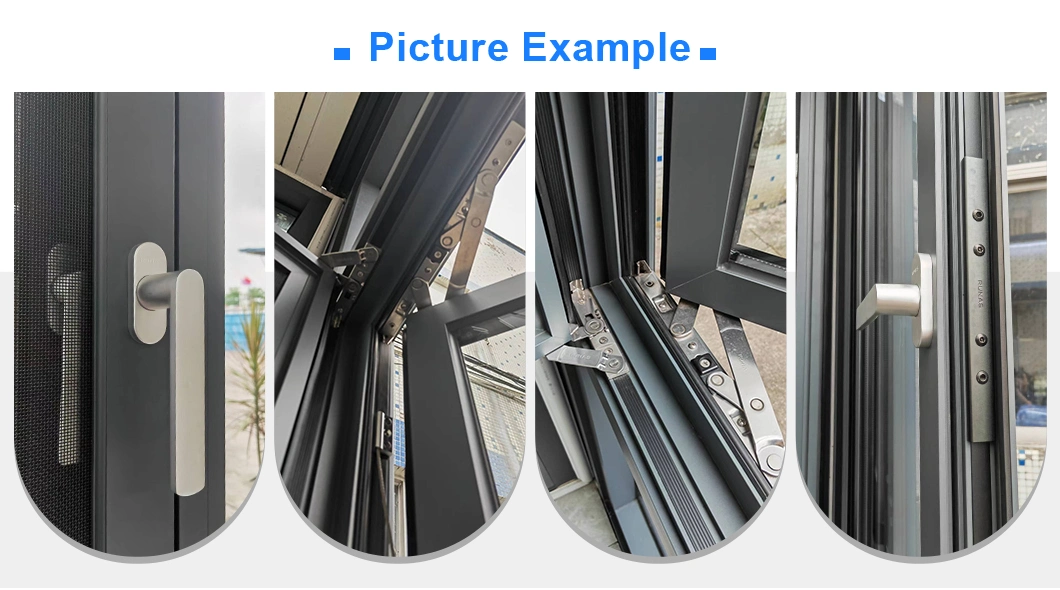 American Nfrc High Security Modern Design Aluminum Profile Frame Thermal Break Low-E Laminated Glass Aluminium Casement Window