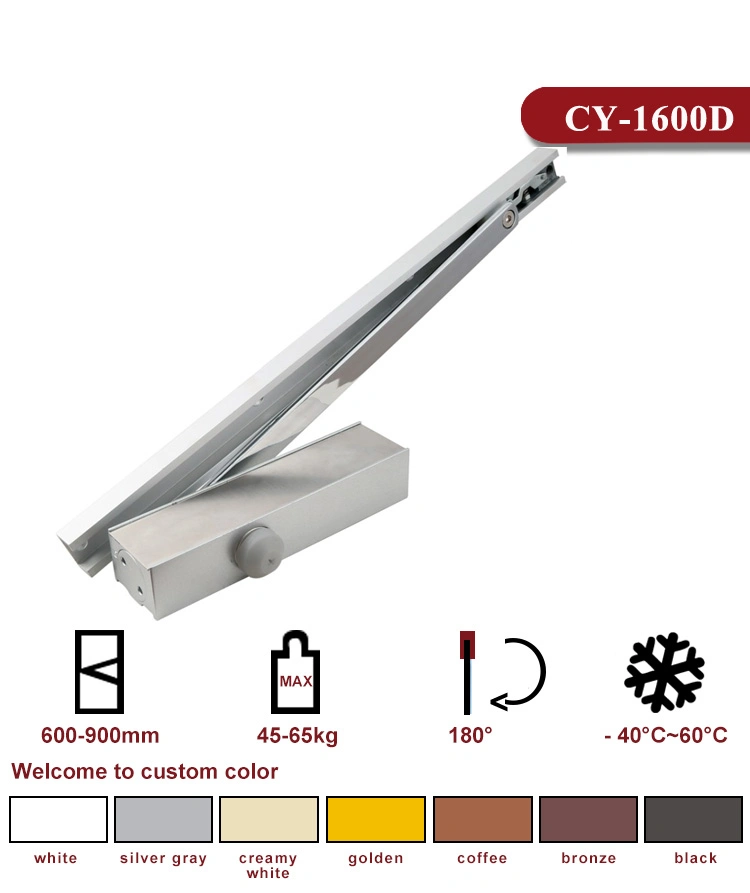 Adjustable Aluminum Alloy Quadrilateral Door Closer Bearing 45-65kg