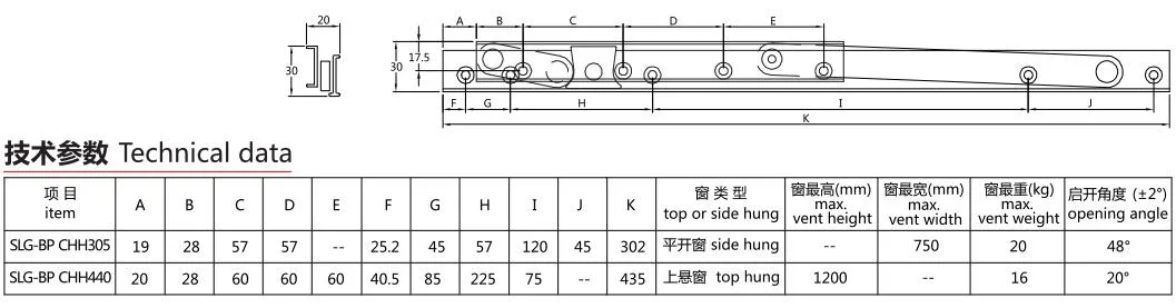 Factory Manufacturer Window Hardware Aluminum Friction Stay Hinge (SLG-BP)