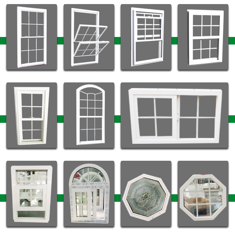 Plastic Frame Clear Glass Windows Cusotm Sizes Simple Style