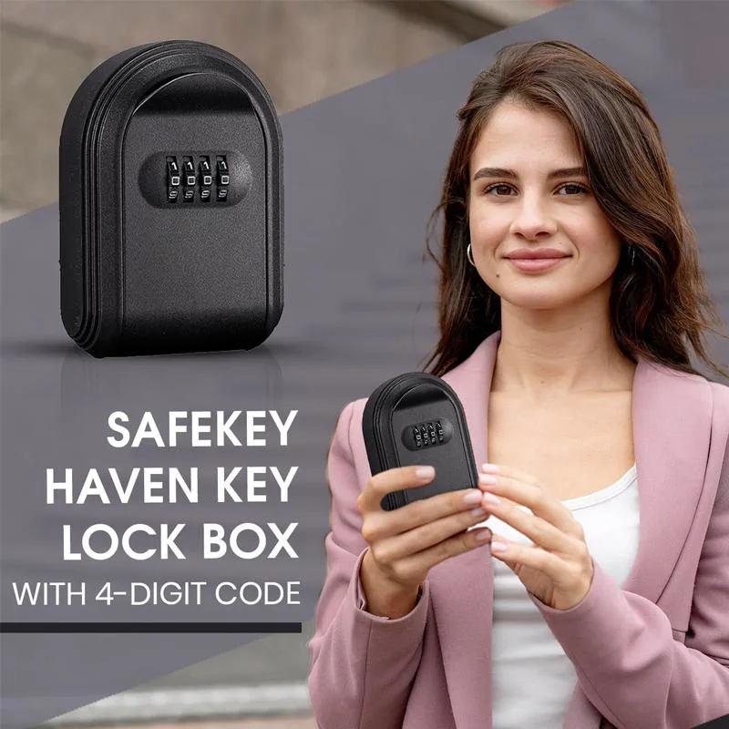 Key Lock Box Wall Mounted Safety Lock Box Indoor Outdoor