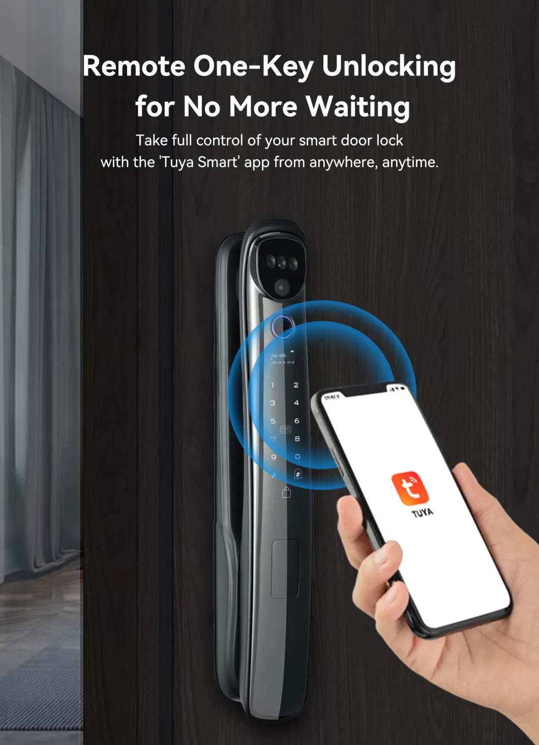 Time-Based Access Control Virtual Password NFC Keyless Deadbolt Security Lock