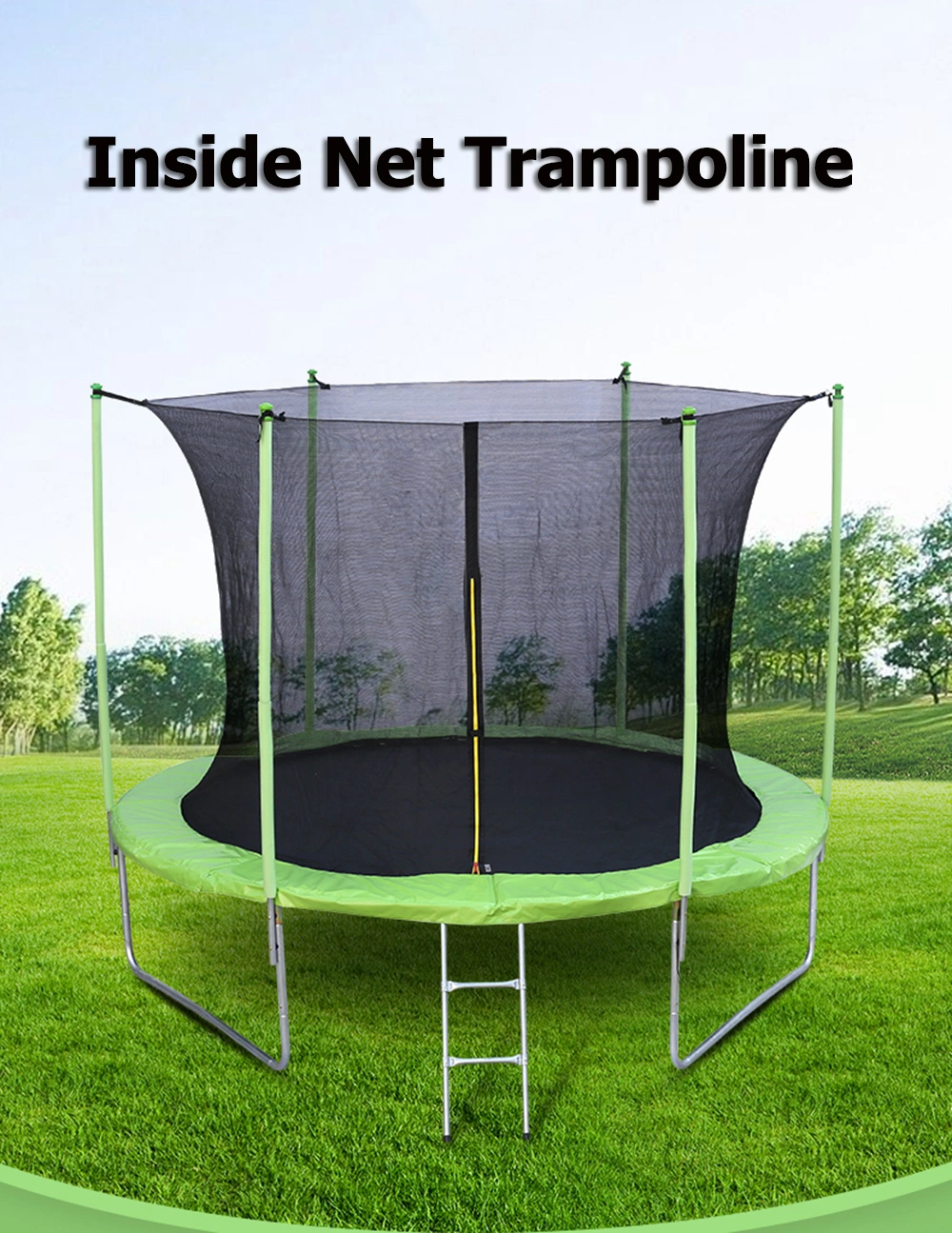 Indoor Children&prime;s Round Jumping Trampoline Bed with Safety Net