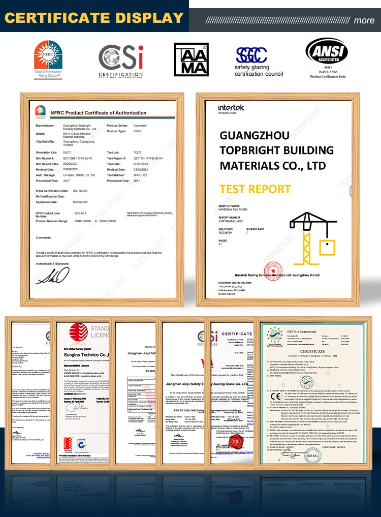 Mjl Building UPVC Windows and Doors Double Lowes Glass Plastic PVC Casement Windows Canada