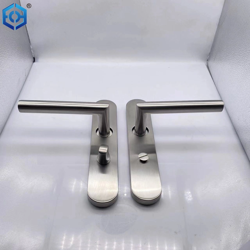 Stainless Steel Bathroom Swing Double Sided Long Plate Type Door Handle Lock