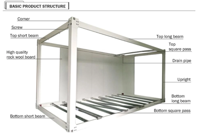 Factory Price Aluminum Window Steel Structure Flat Pack Two Storey Container Office