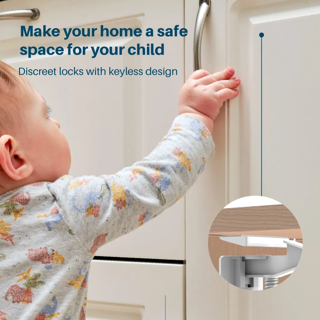 Universal Cabinet Locks Child Safety Latches Baby Proofing Drawers Locks