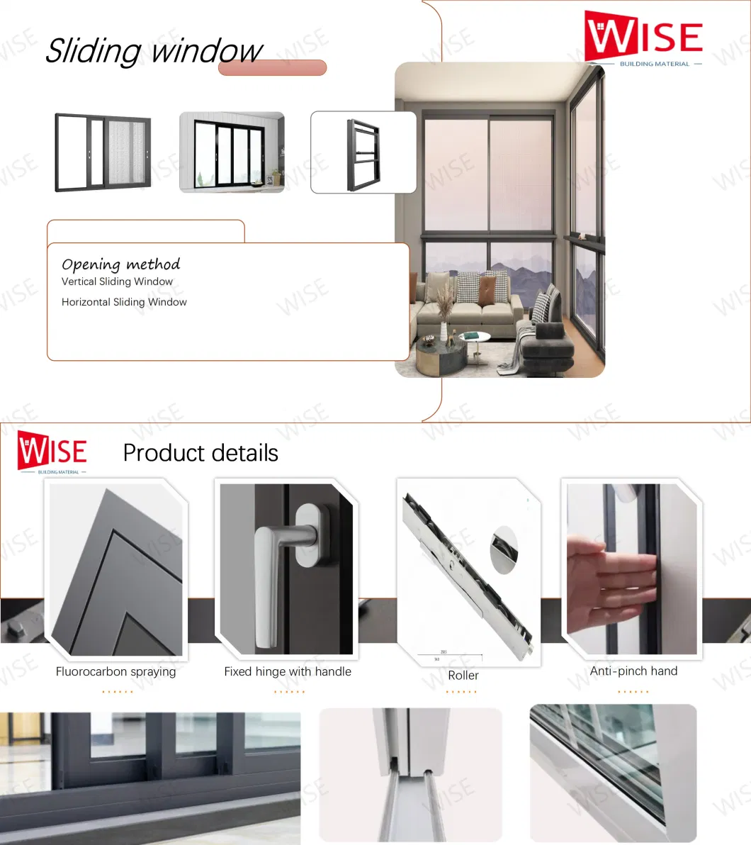 French Window Double Tempered Glazing Multi-Point Lock Casement Window