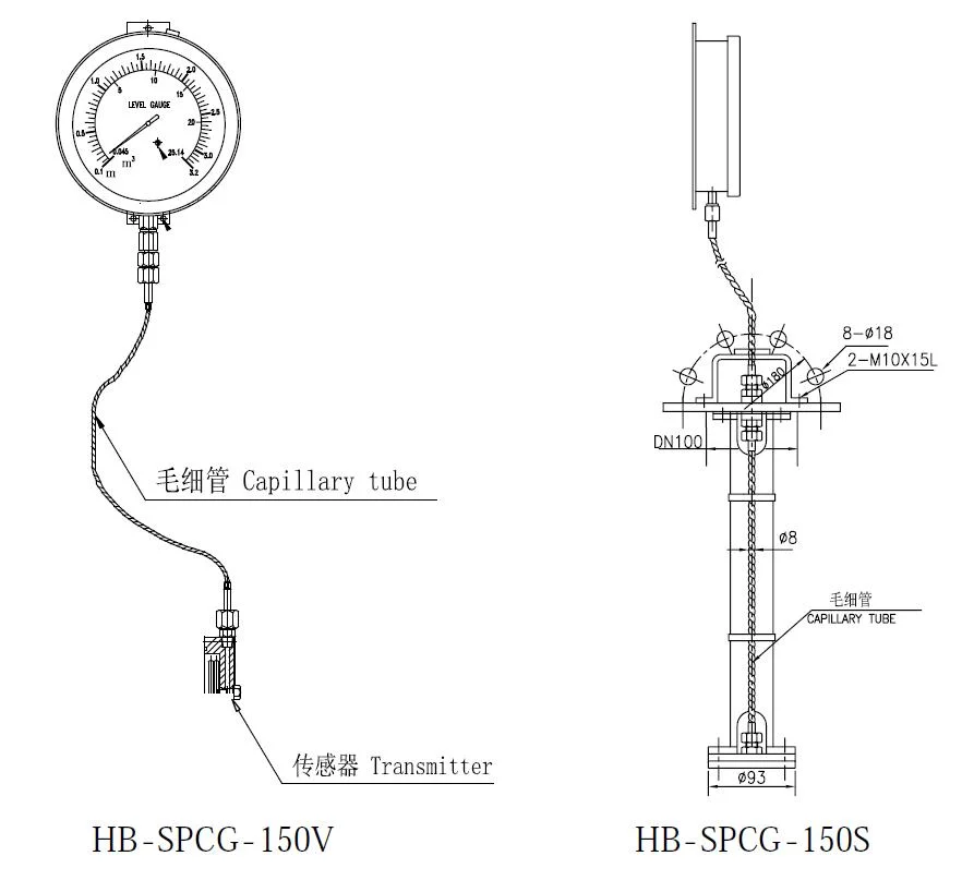 Hb-Spcg Self-Reliance Type Water Level Switches Magnetic Liquid-Level Gauges Fuel Tank Liquid Level Switch