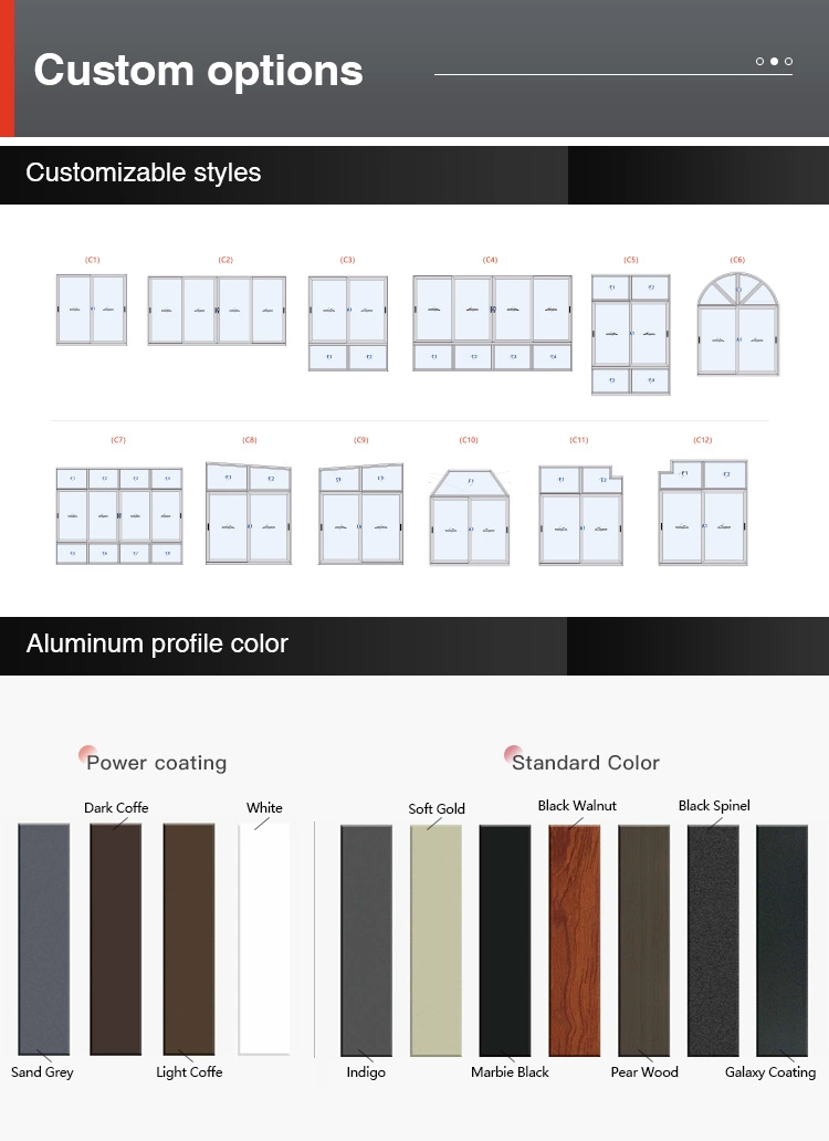 Australian Standard German Hardware Nfrc Certificated Thermal Break Double Glazed Aluminum Profile Aluminium Alloy Security Casement Awning Sliding Window