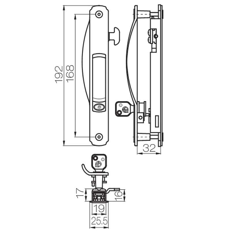 3h Factory Aluminium Alloy Sliding Window and Door Lock Stg23A