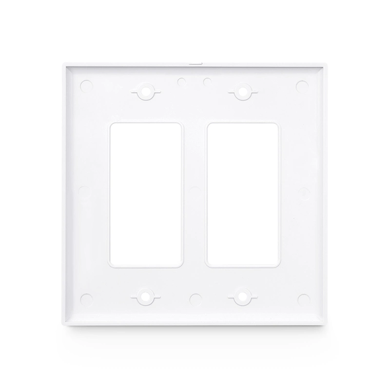 US White 2 Gang American Standard Plastic switch and socket wallplate cover