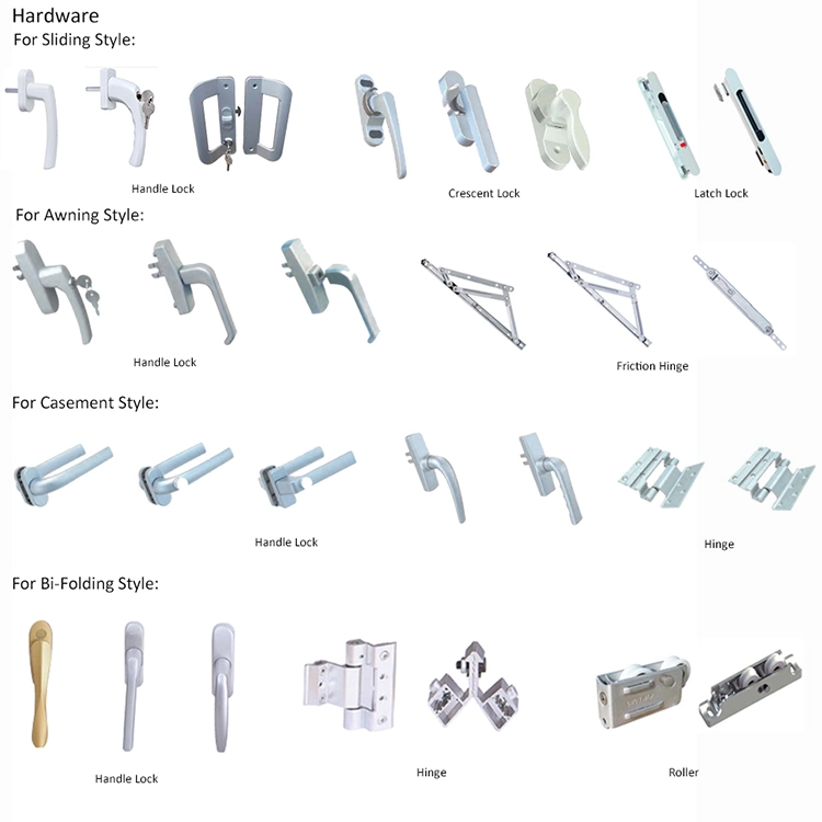 High Quality Conch Profile UPVC/PVC Window Sliding Window with Cresent Lock