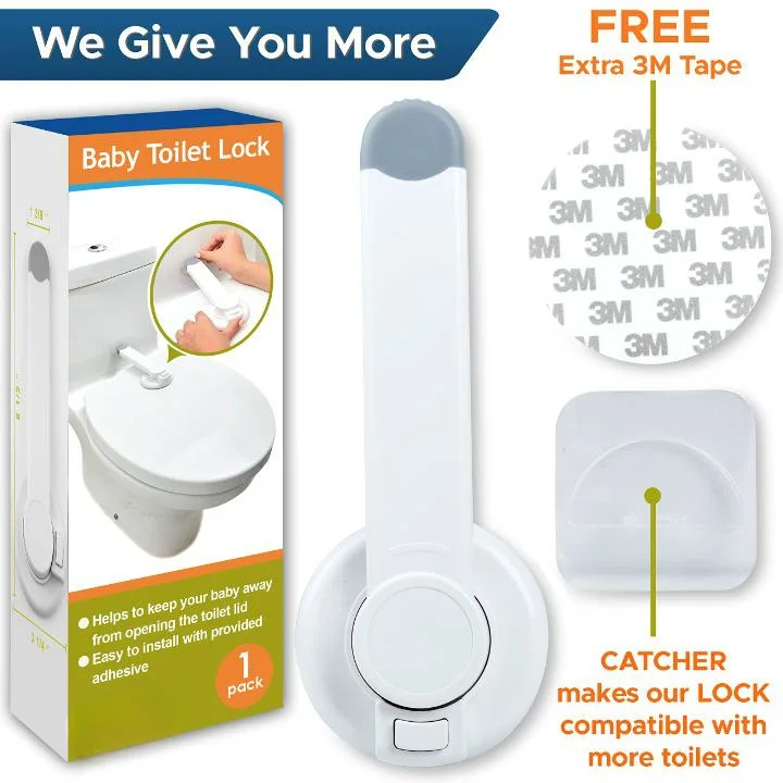 Universal Easy Installation Toilet Seat Lock Child Safety Ideal Baby Proof Adhesive Lock