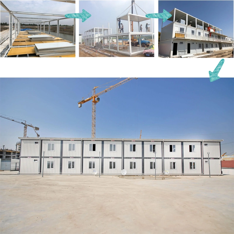 Factory Price Aluminum Window Steel Structure Flat Pack Two Storey Container Office