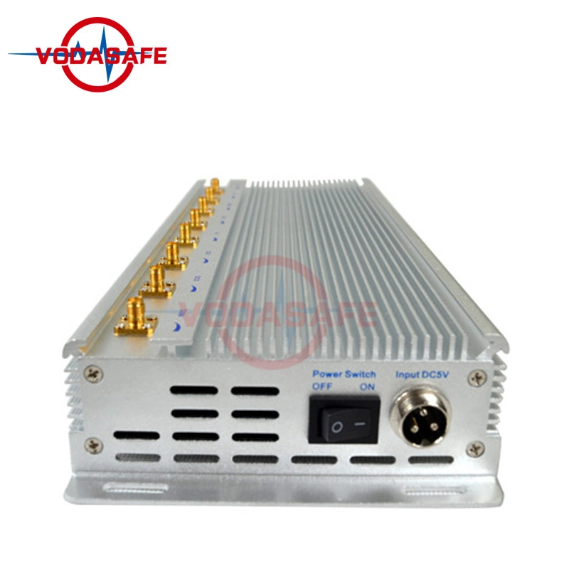Silver Color 8 Channels WiFi 2.4G Jamming Network Jamming Device with up to 40m Jamming Mobile Network Blocker
