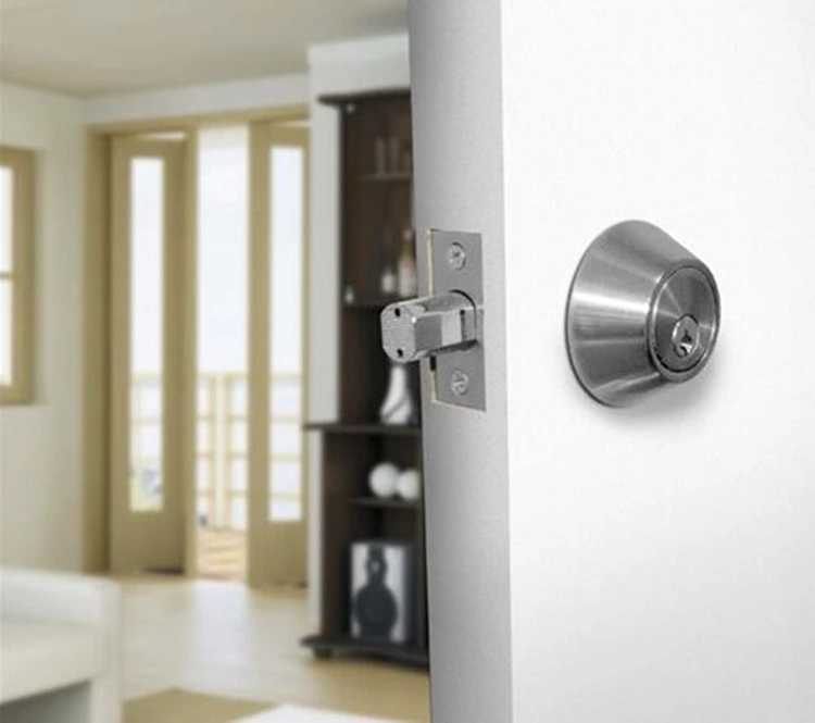 Door Security Hardware Zinc Alloy Single Round Deadbolt Lock