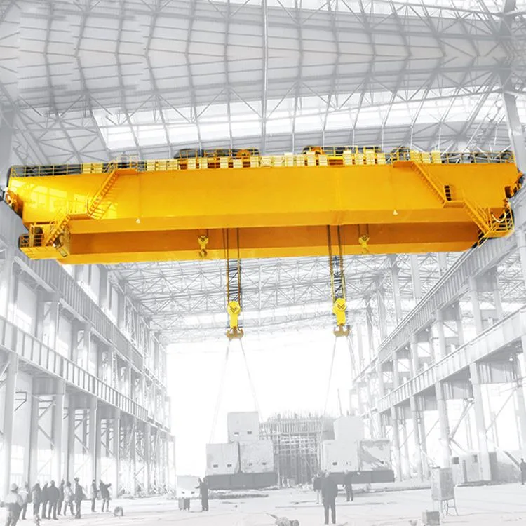 European 50t Heavy Duty Double Beams Overhead Crane with Trolley