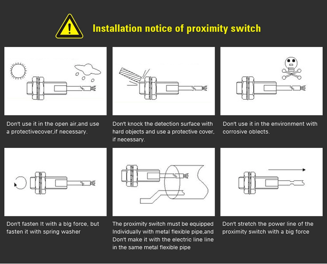 Magnetic Proximity Switch Symbol Customized Door Proximity Switch Flush Mounting Type for Factory Production