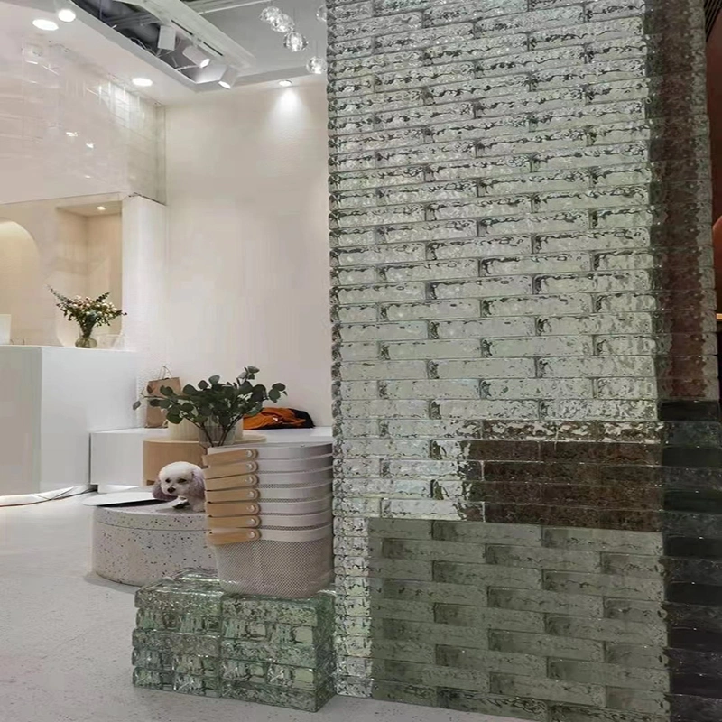 Transparent Mosaic Glass Tile Glass Bricks Partition Wall Glass Block Windows Crystal Blocks