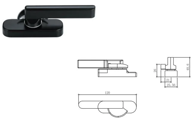 Window Hardware Accessories Moon Shaped Lock / Crescent Lock (261075)