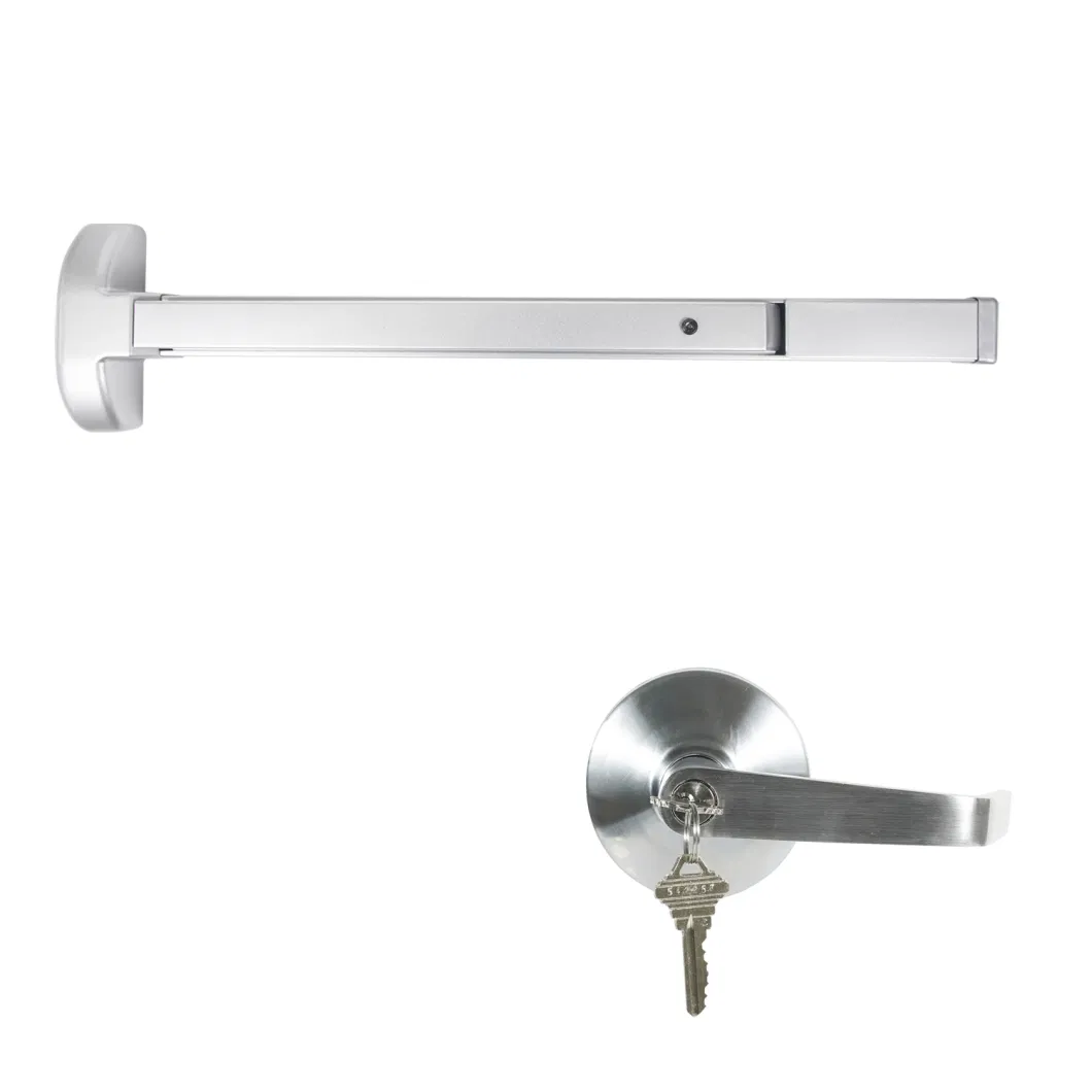 Security Panic Bar for Door with Outside Lever Handle