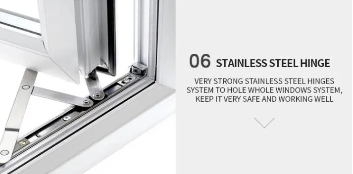 Aluminum Triple Glass Glazed Profile Swing Windows Soundproof Aluminium Casement Window