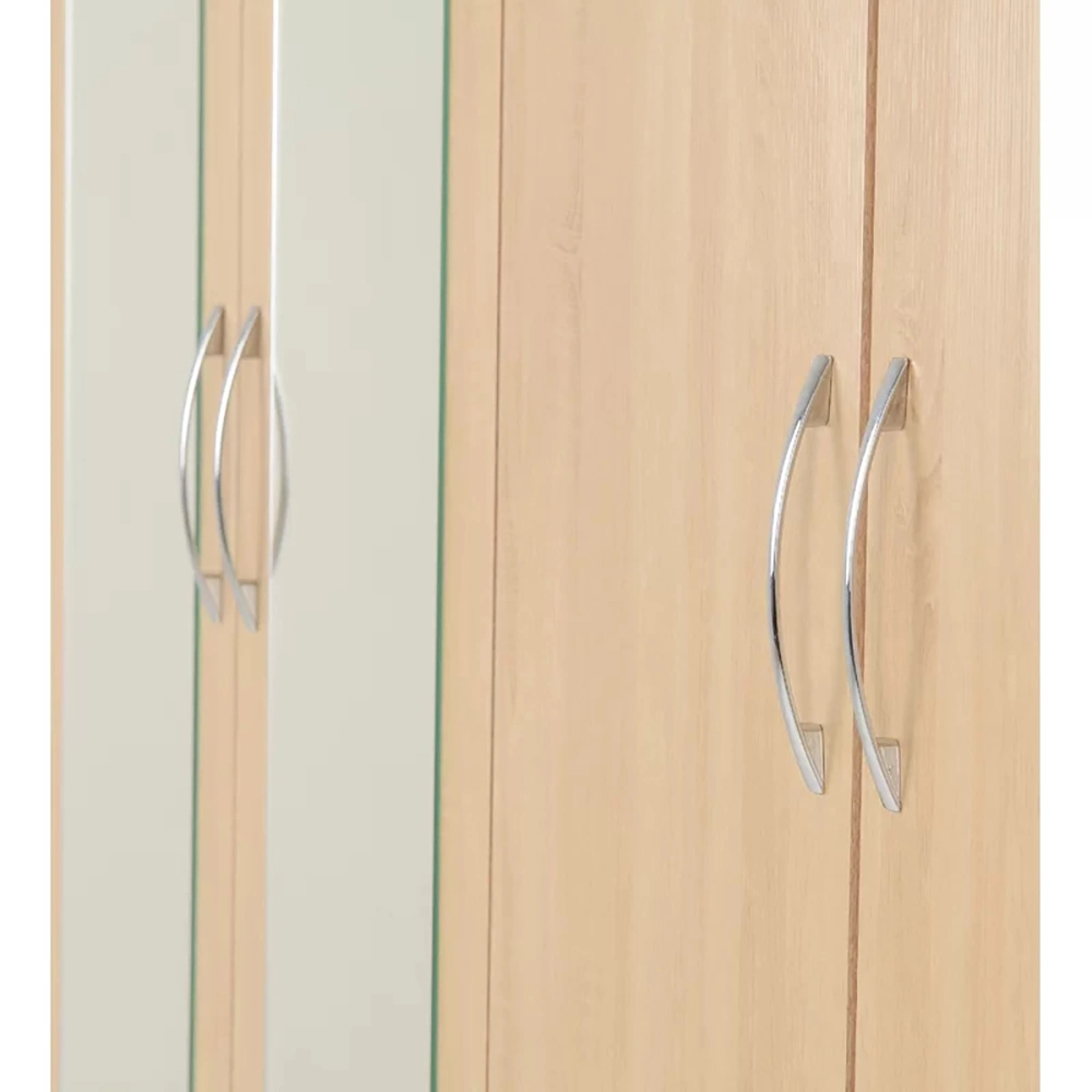 Bedroom Multispace Storage Wardrobe with Mirror Hinged Door Cheap Wholesale Furniture