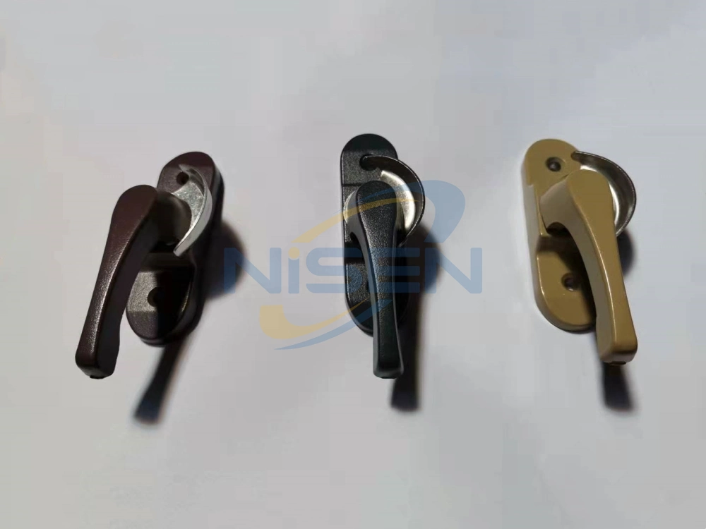 Nisen UPVC Window and Door Cl02 Window Hardware Short Handle Crescent Lock