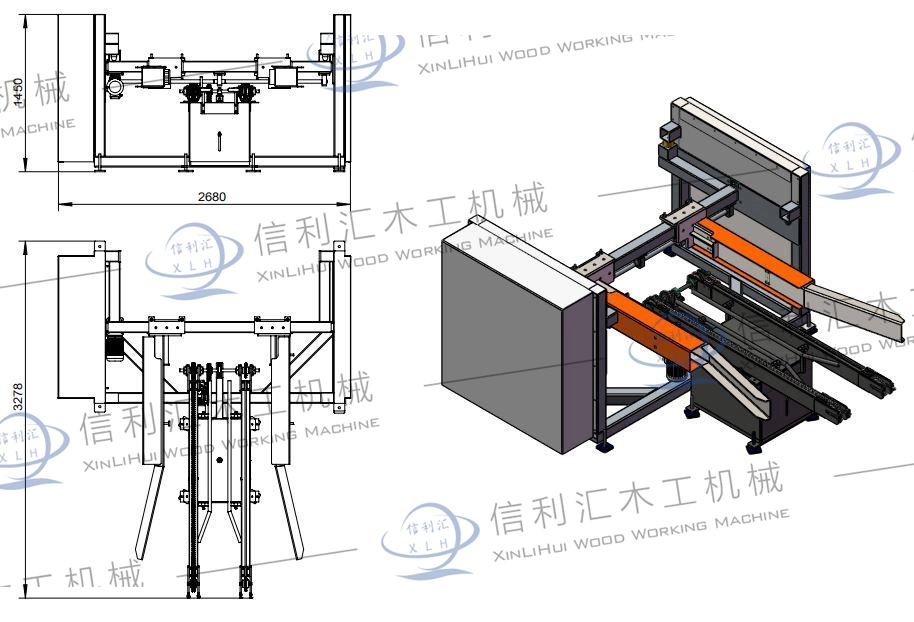 Full Automatic Plywood Pallet Block Making Machine Palletsquare Wood Foot Block Cutting Machine Shelf Card Board Stack Block Wooden Pallet Automatic Production