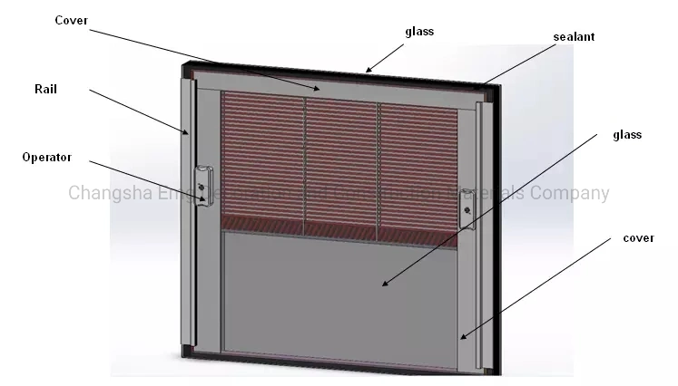 Venetian Mini Blinds in Between Glass/Curtain/Blinds/Aulminum Curtain/Vertical Blind/Roller Blinds