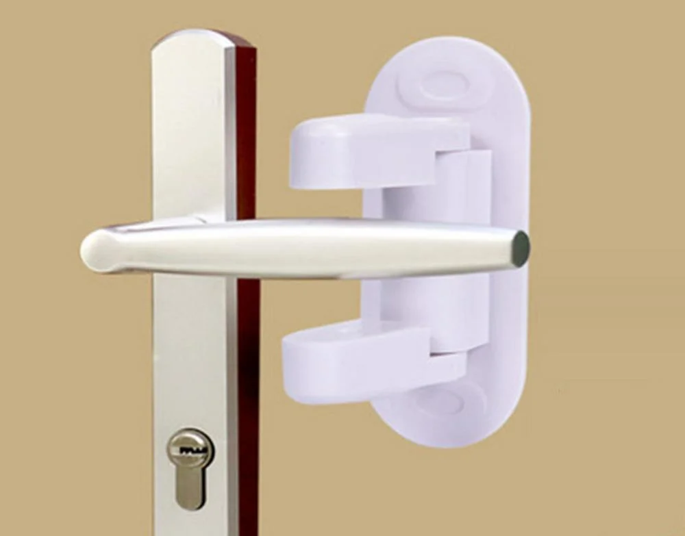 Door Handle Lever Locks Child Baby Cabinet Magnetic Door Drawer Safety Lock