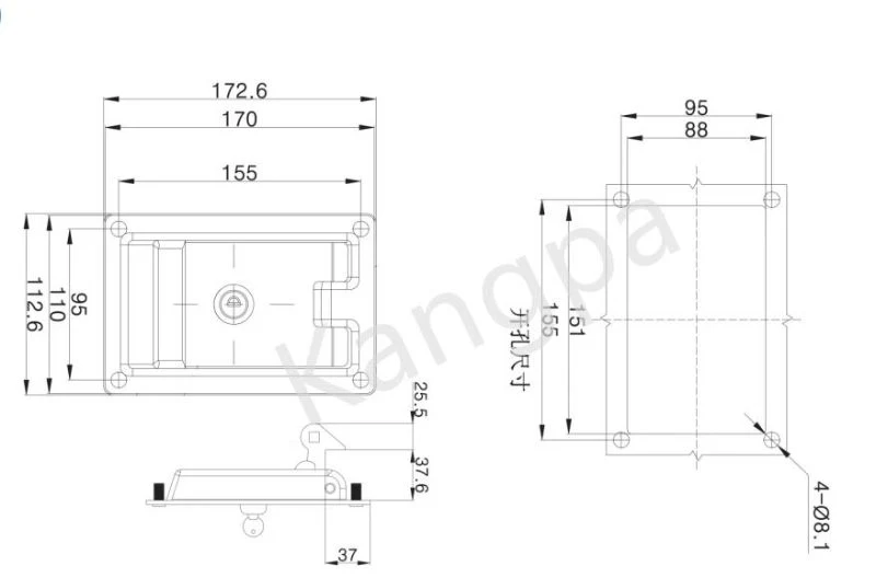 Generator Canopy Hardware Cabinet Door Cylinder Paddle Handle Latch Lock