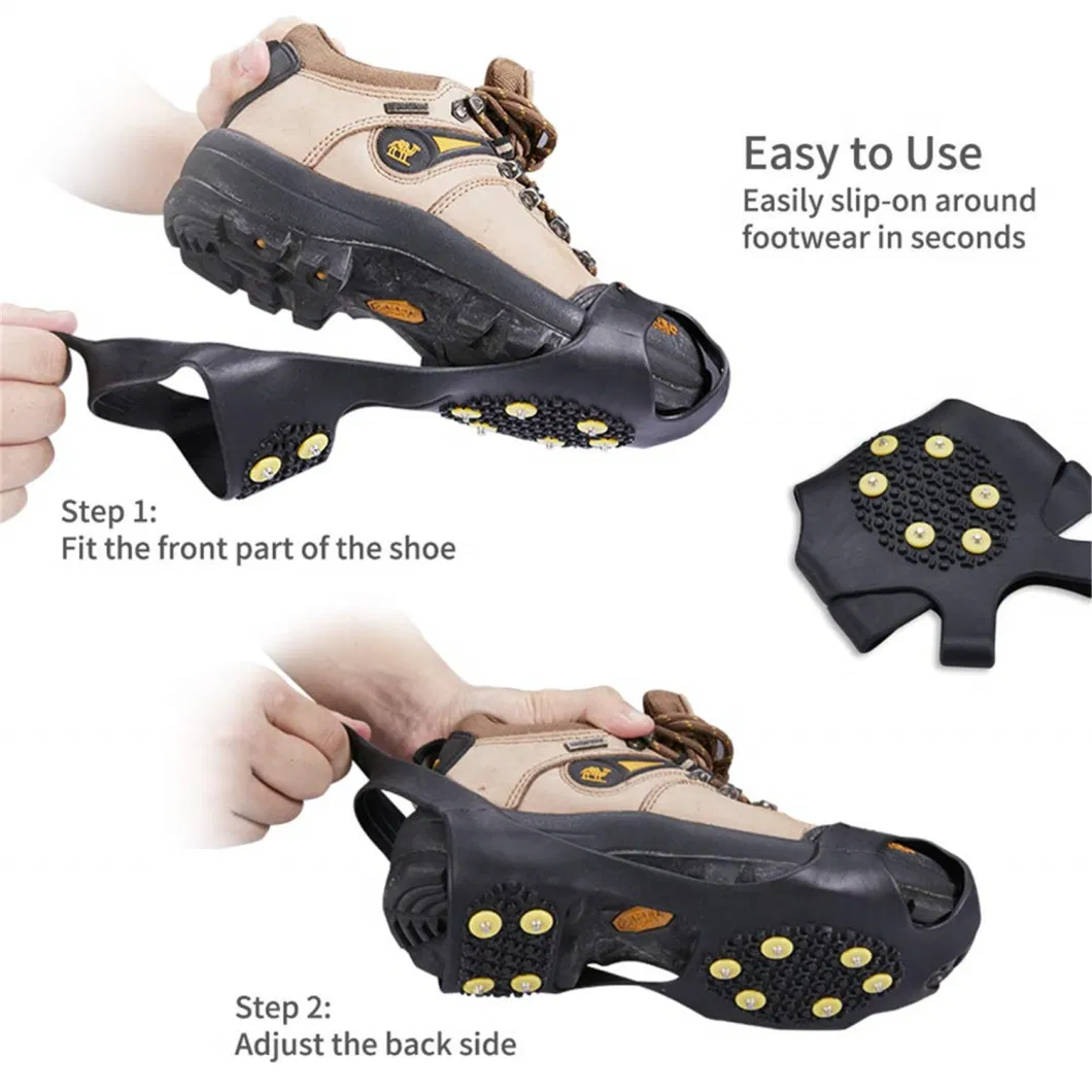 Experienced 10 Studs Anti-Slip Snow Ice Safety Shoe Cover Chinese Supplier