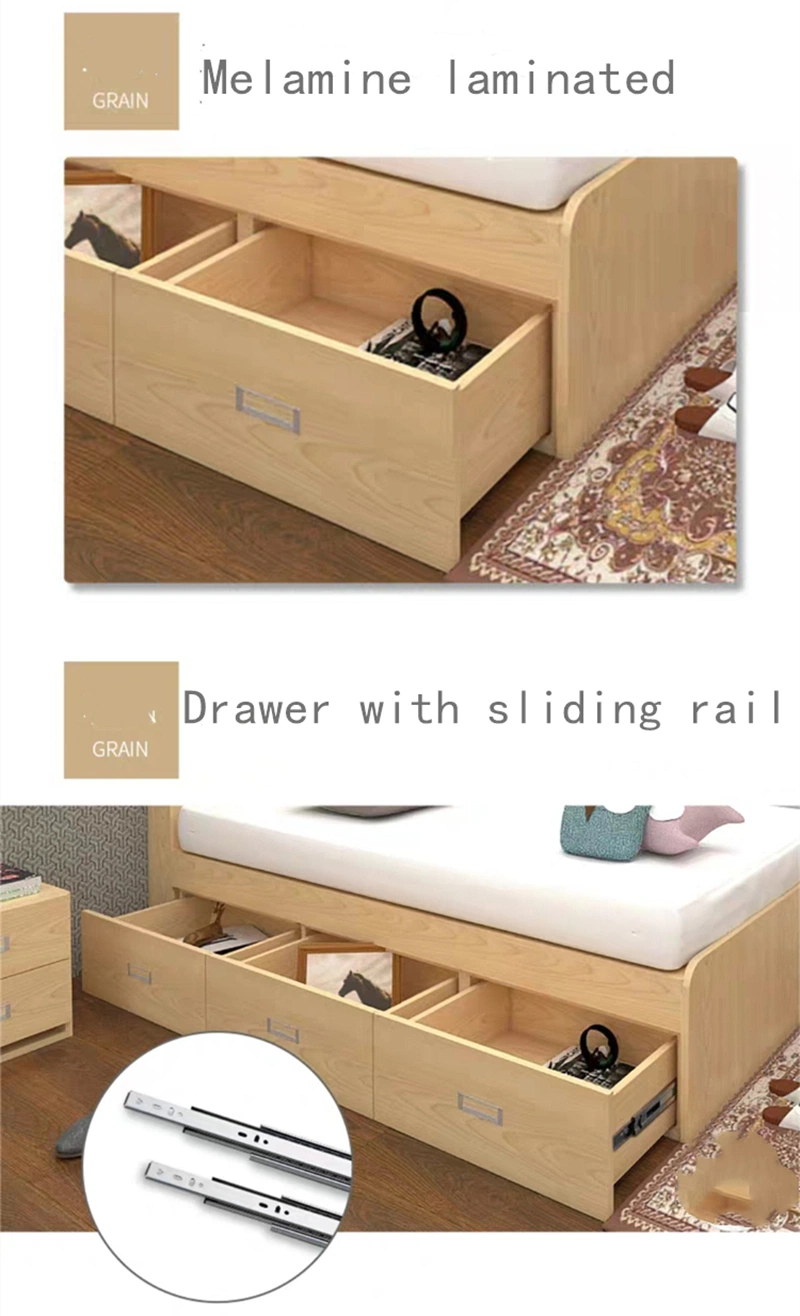 Wholesale Bedroom Child Safety MDF Wooden Designs Kids Single Double Sleeping Bed Furniture