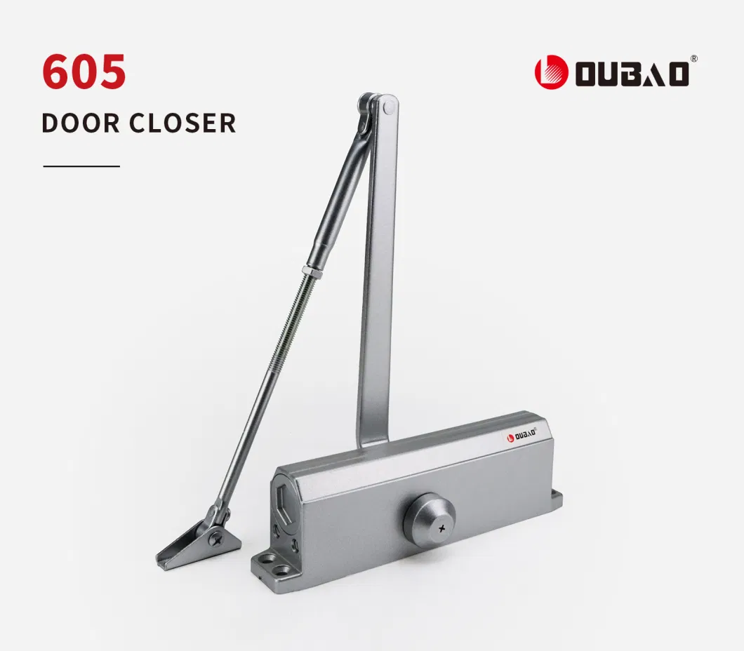 Adjustable CE&UL Fireproof Aluminum Listed Door Closer for 80-120kg Door (605)