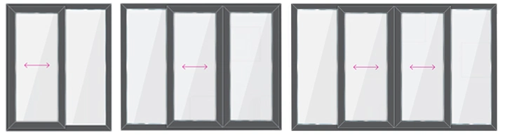 PVC Extrusion Profiles Vinyl Sliding Patio Door