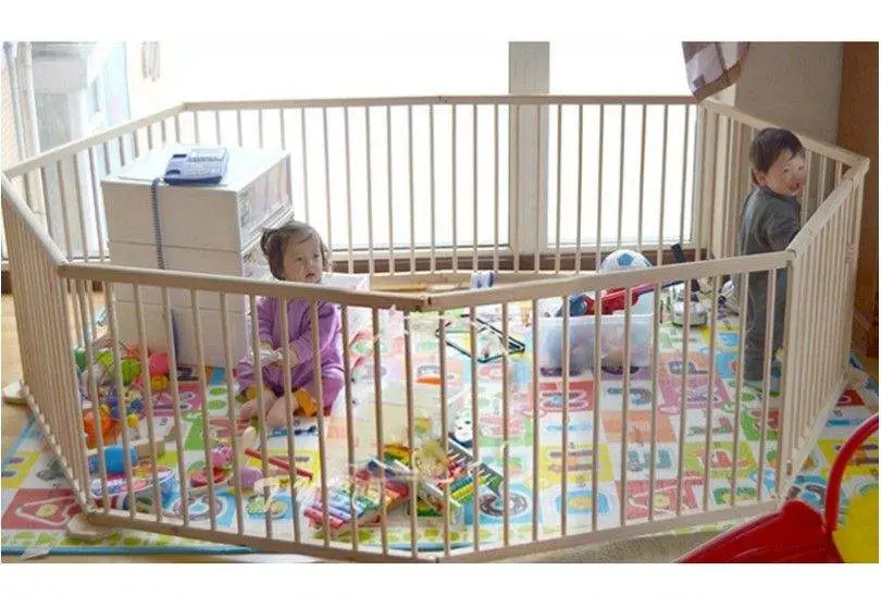 Children Safety Wooden Fence Wood Baby Playpen