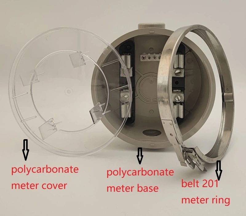 Ge I210 Transparent Polycarbonate Anti Water Proof Socket Meter Base Cover for Load Center 100A ANSI Socket