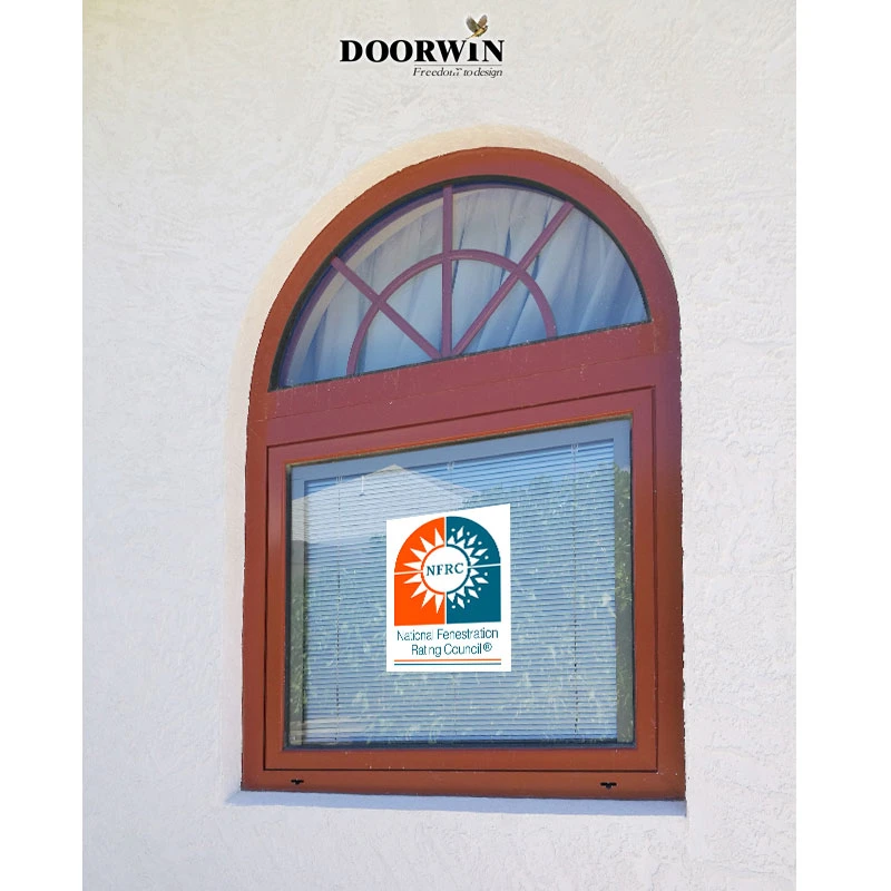 Nfrc Certificate Residential Double Low-E Glass Dust-Proof House Windows Safety Aluminum Aluminium Metal Special Shape Casement Custom Window