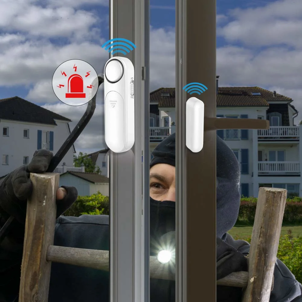 Wireless Window Contact Burglar 120dB Loud Sticky Pad Door Alarm Sensor
