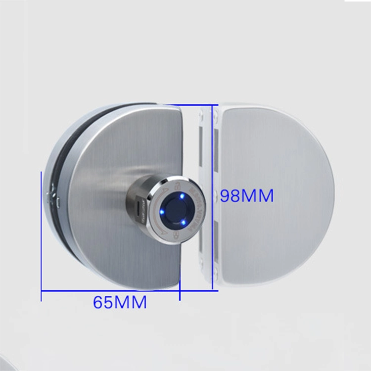 Safe Bluetooth No Drilling Biometric Fingerprint Glass Door Smart Lock