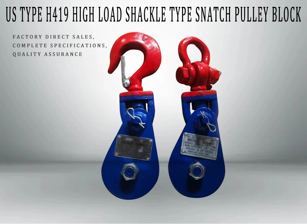 Dy Type Double Wheel and Single Wheel Snatch Pulley Block