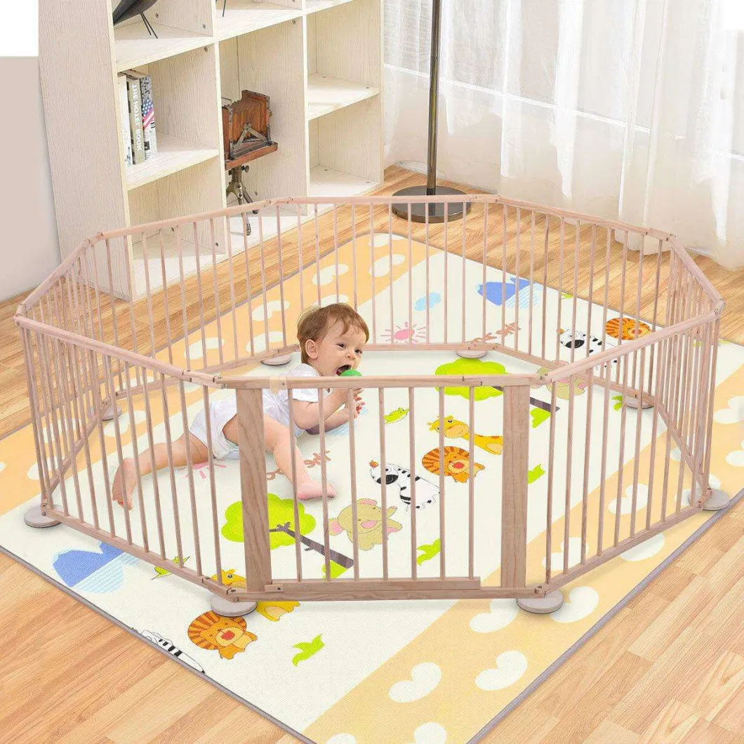 Children Safety Wooden Fence Wood Baby Playpen