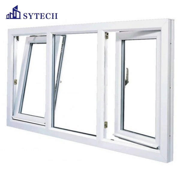 Factory Price UPVC/PVC Profile 50mm-90mm Series Plastic Casement Window for Household /Building