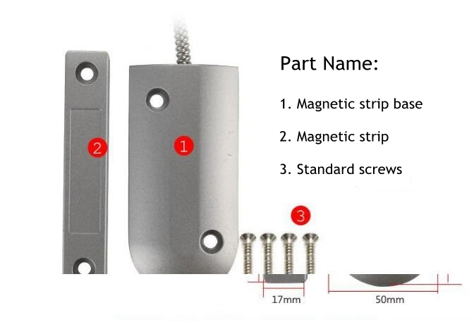 Buried or Surface Type Rolling Door/Window Magnetic Contact Sensor Switch